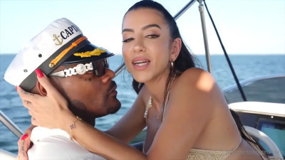 Lena The Plug Enjoys A BBC On A Yacht