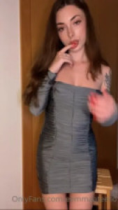 EmmaaTeello Slowly Strip Out Of Her Tube Dress