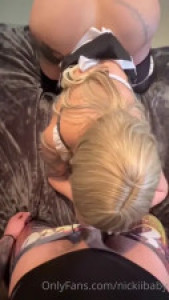 Nickiibaby Rides Her BF In Reverse As A Maid