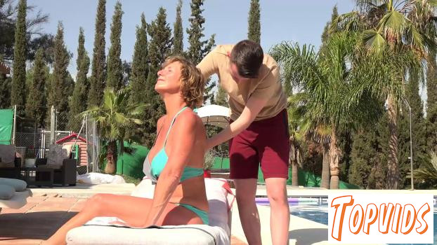 Molly - Busty Mature MILF Ms. Molly Fucks the Pool Boy
